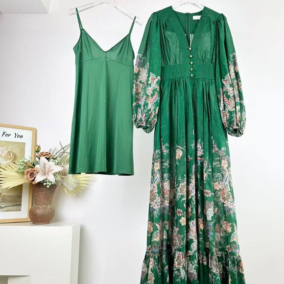 Zimmermann RHIANNON Deep V-neck Long-sleeved Maxi Dress - Picture 10 of 15